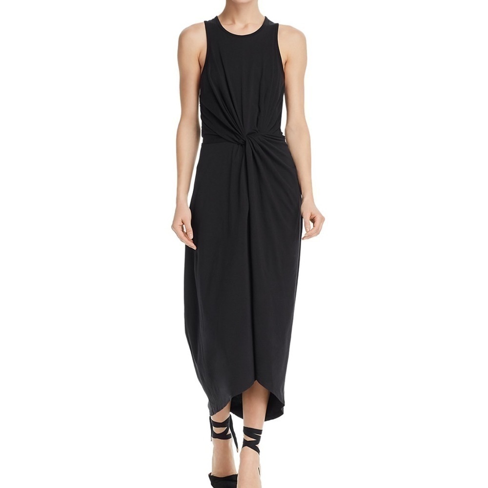 Joie Black Seamour Twist Front Maxi Dress Size Small